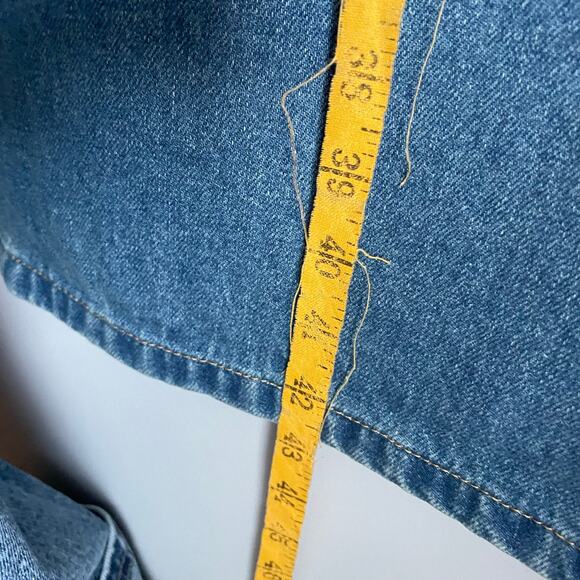 Commense Blue Wide Leg Jeans Red Track Stripe NWT sz XL 100% Cotton Minimalist - Picture 8 of 10